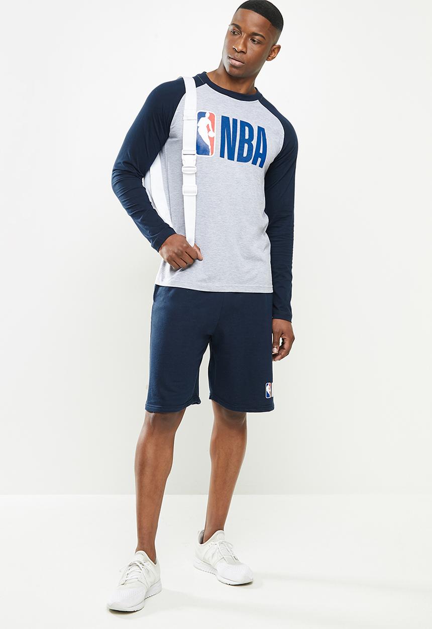 NBA - Nba icon logo long sleeve printed T-shirt - grey