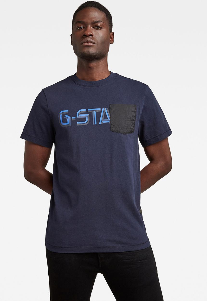 G-STAR - Ripstop pkt graphic r short sleeve tee - blue