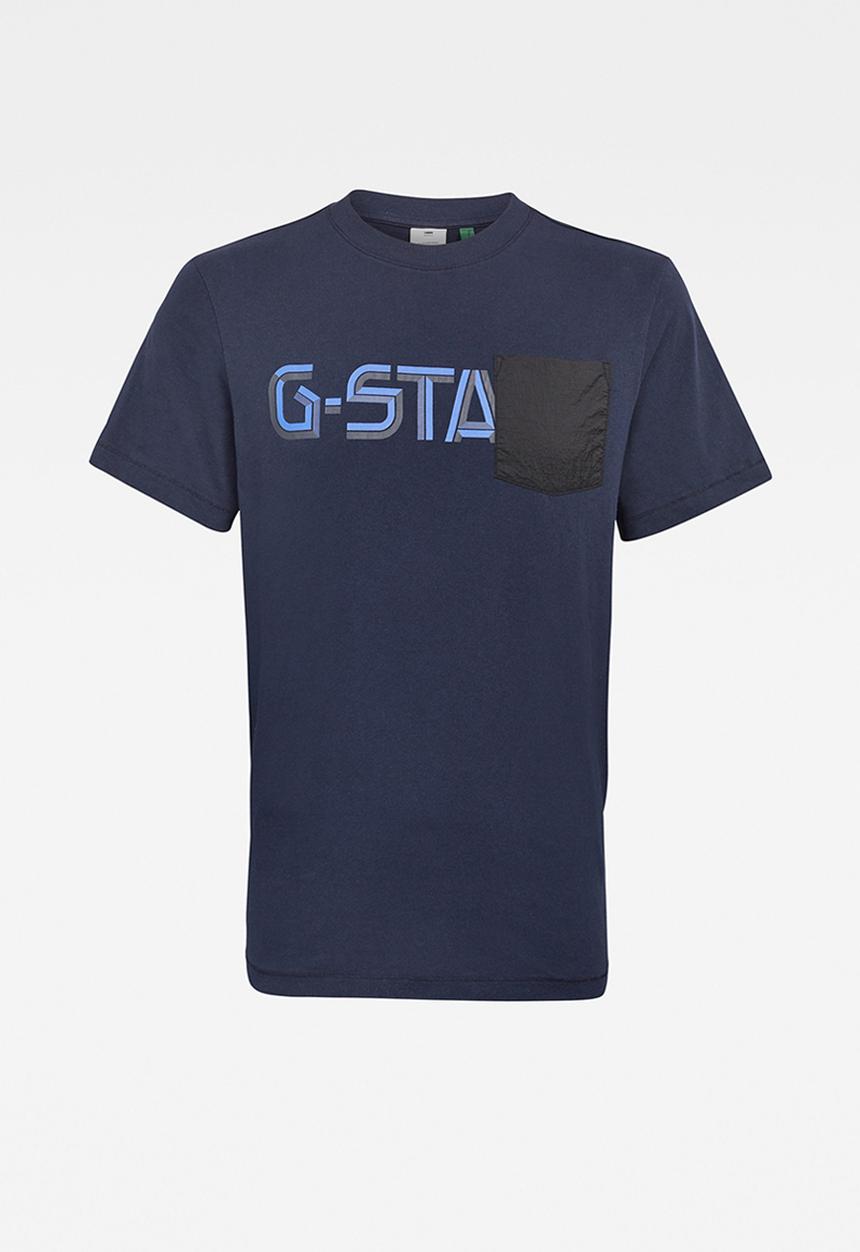 G-STAR - Ripstop pkt graphic r short sleeve tee - blue