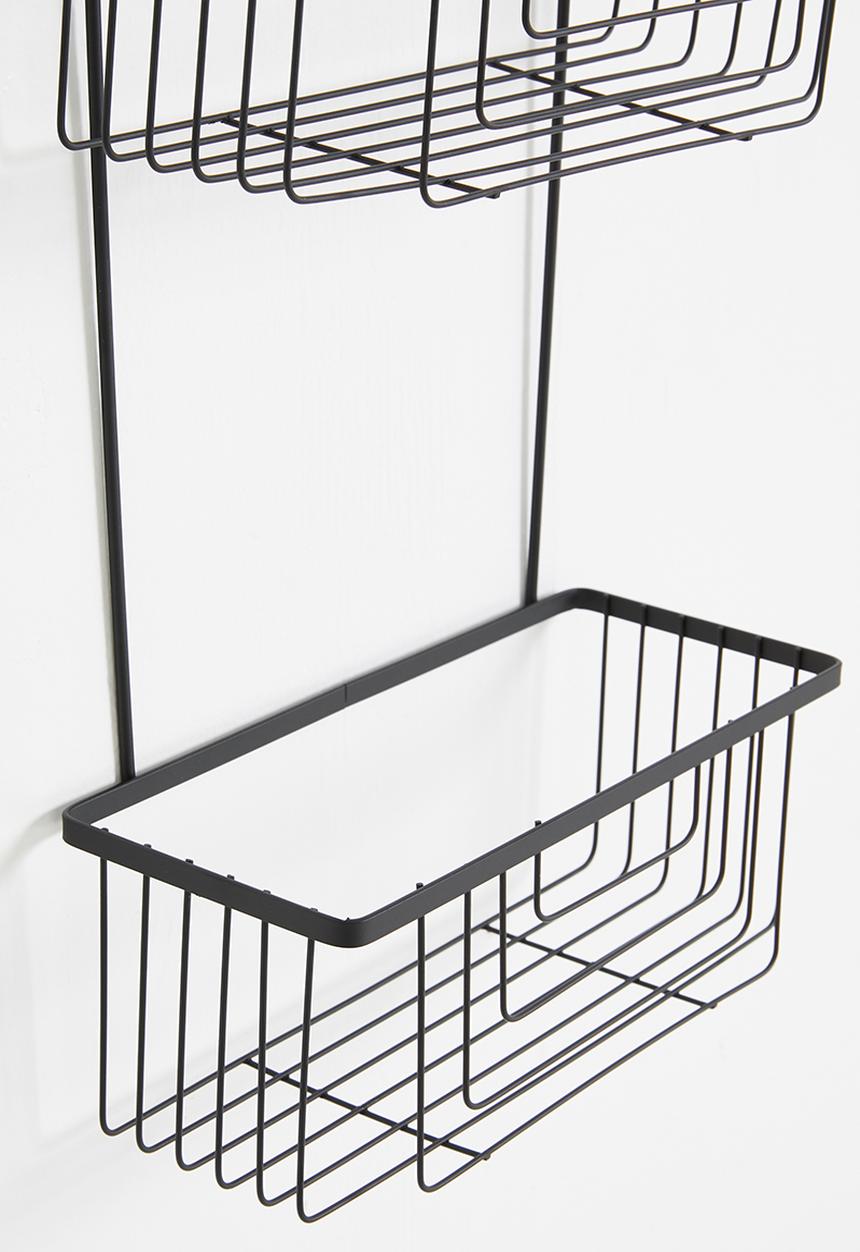 Sixth Floor - 2 Tier shower caddy - matte black