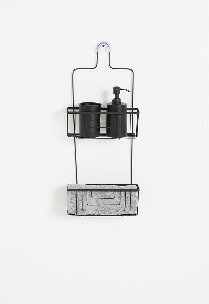 Sixth Floor - 2 Tier shower caddy - matte black