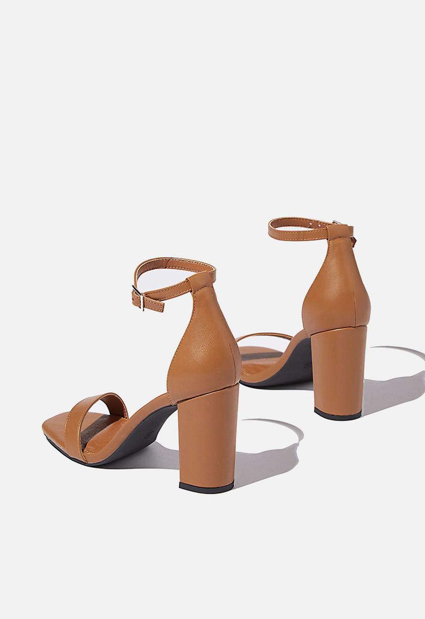 Cotton On - San square toe heel - tan