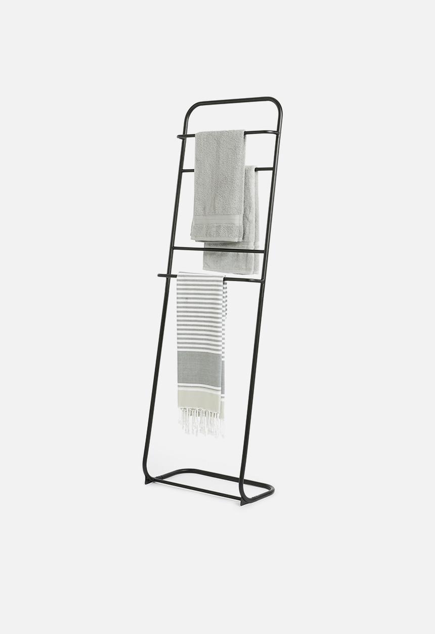 Sixth Floor - Iron leaning towel hanger - black