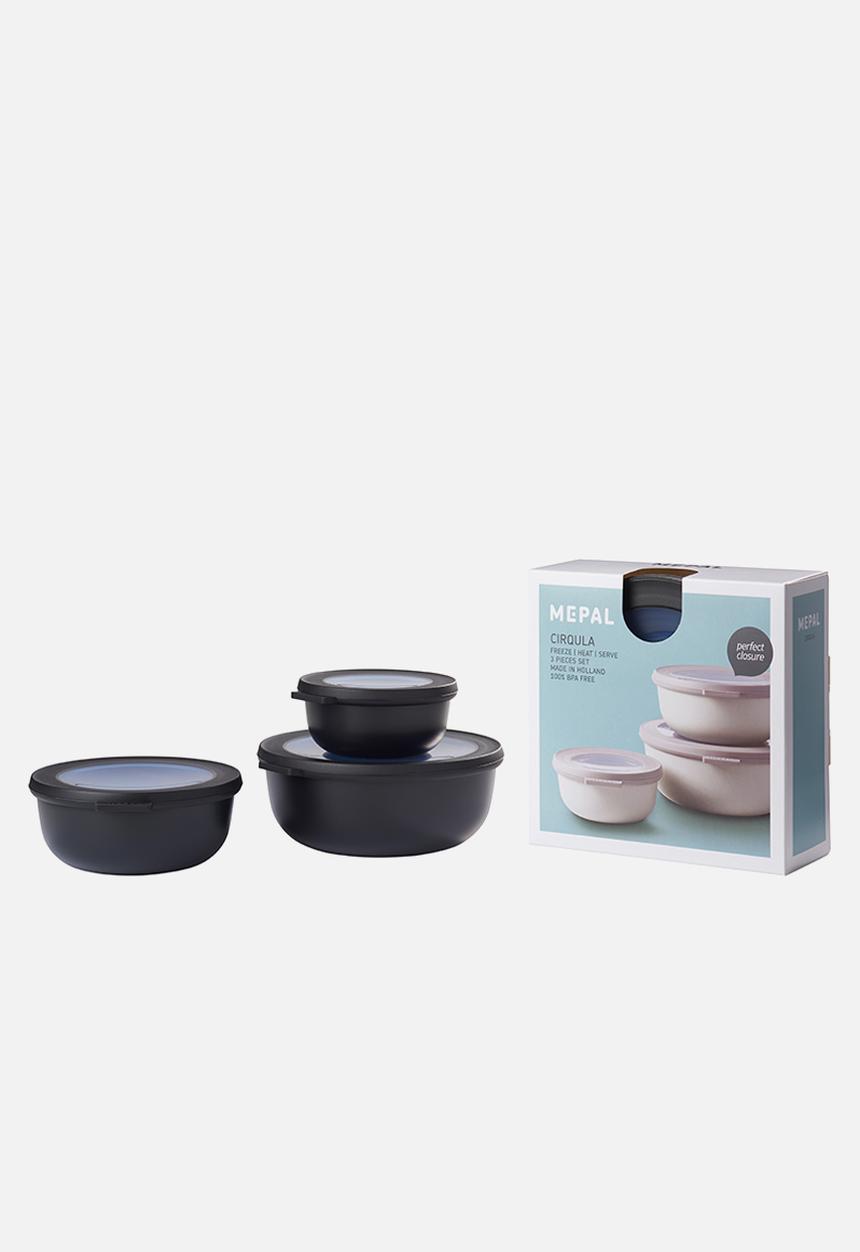 Mepal - Cirqula 3 piece set (350ml+750ml+1.25l) - Nordic black