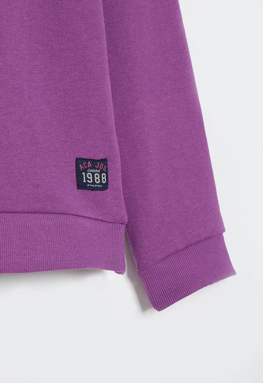 Aca Joe - Pre-girls brushed fleece sweater - purple