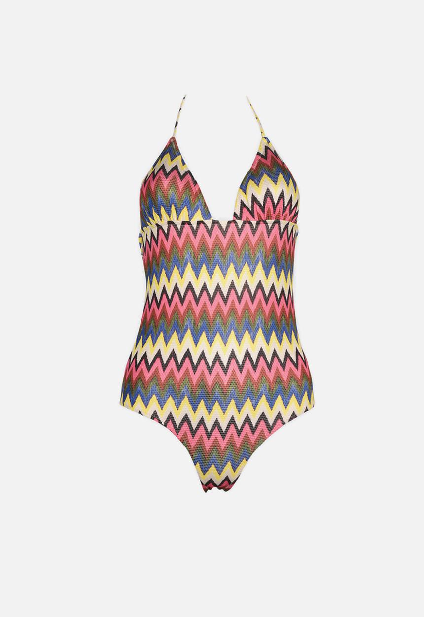Trendyol - Striped colour block swimsuit - multi