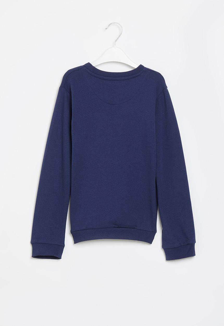 Aca Joe - Pre-girls brushed fleece sweater - navy
