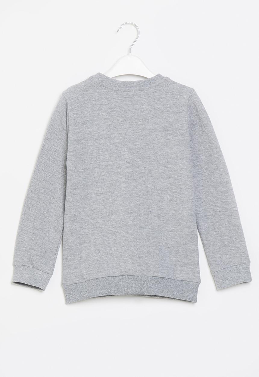 Aca Joe - Pre-girls brushed fleece sweater - grey