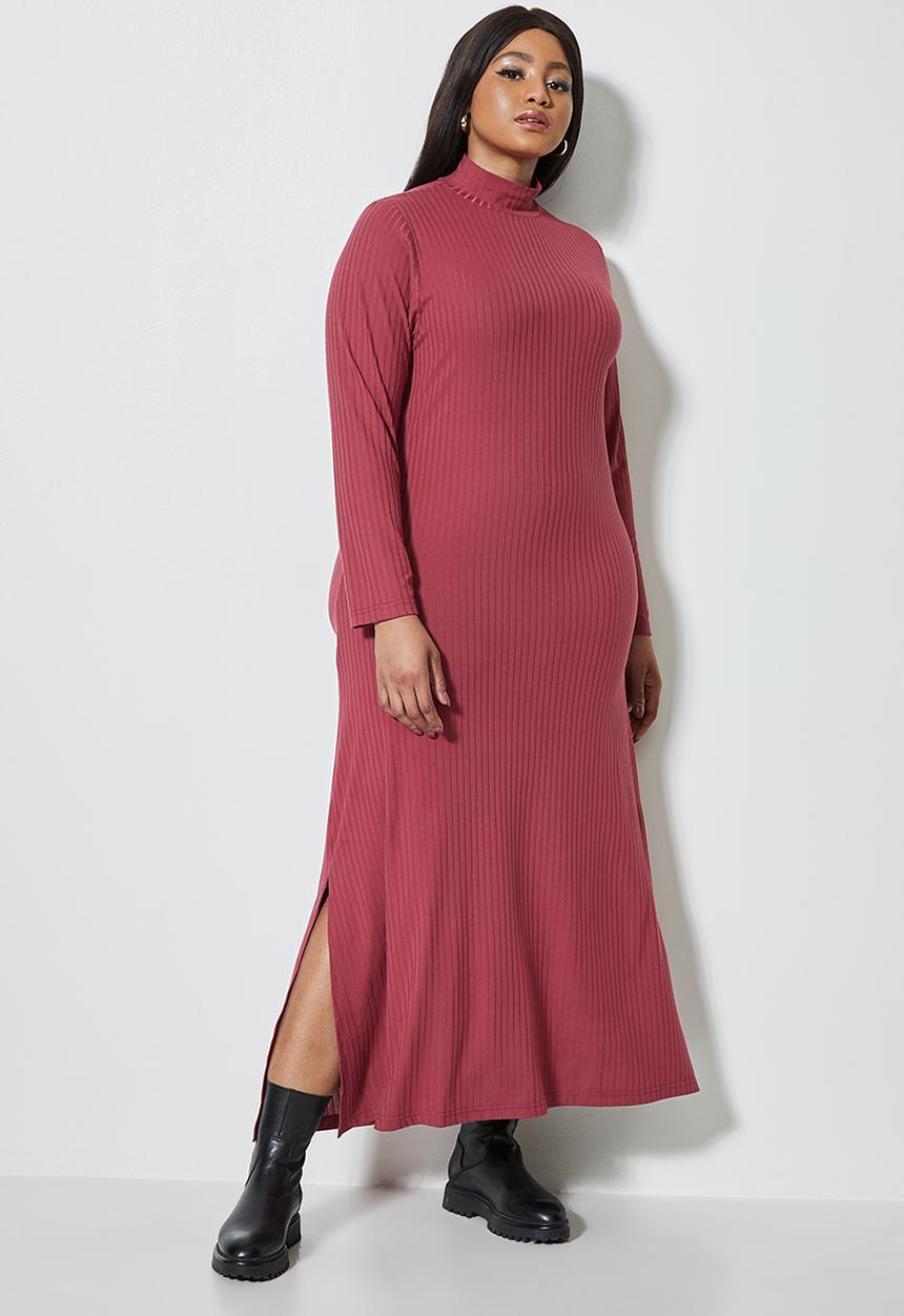 Superbalist - Poloneck maxi dress - pink