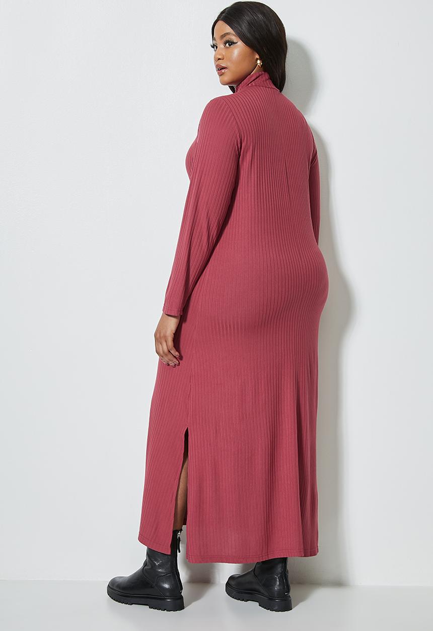 Superbalist - Poloneck maxi dress - pink