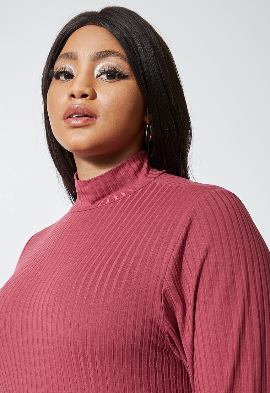 Superbalist - Poloneck maxi dress - pink