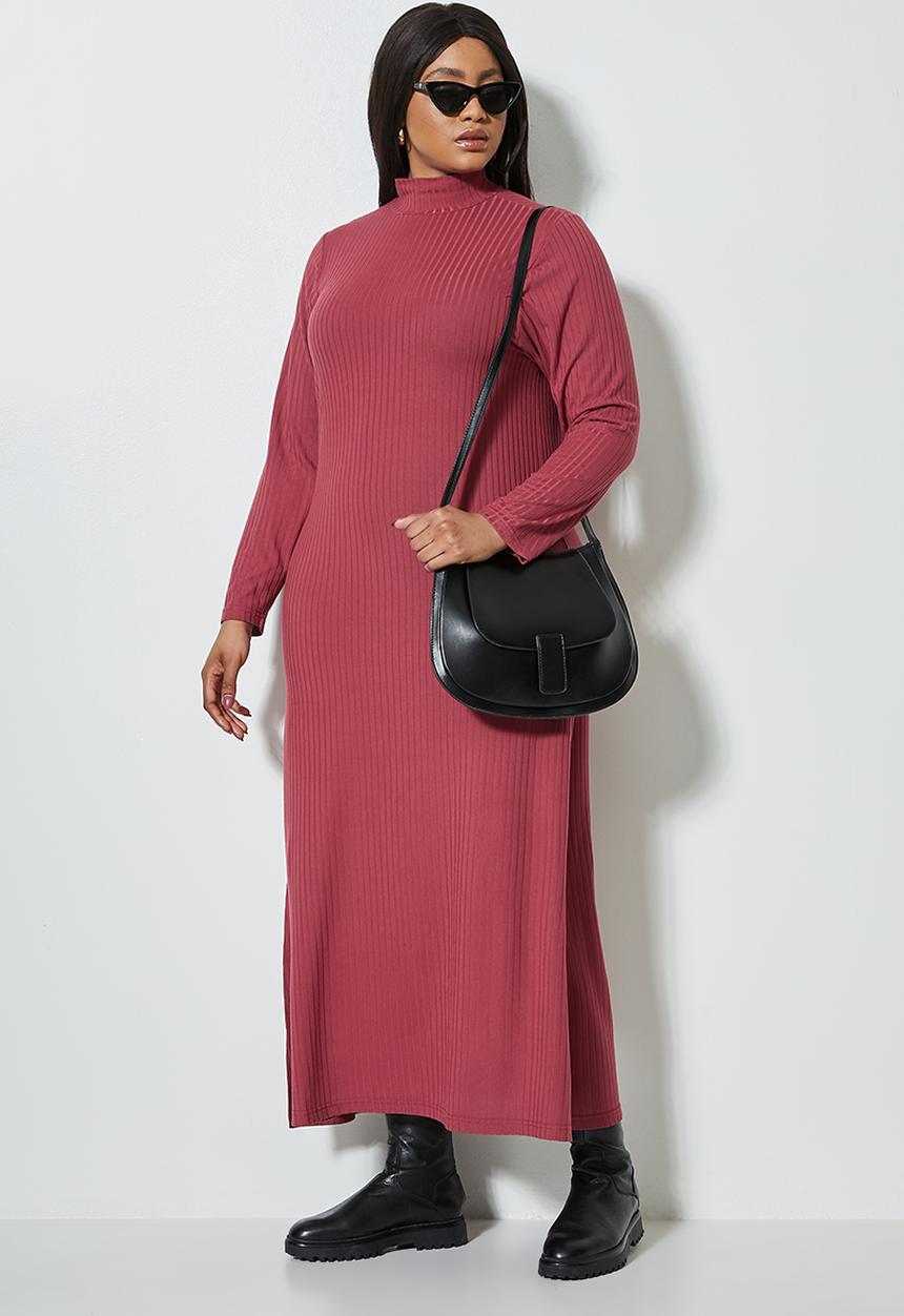 Superbalist - Poloneck maxi dress - pink