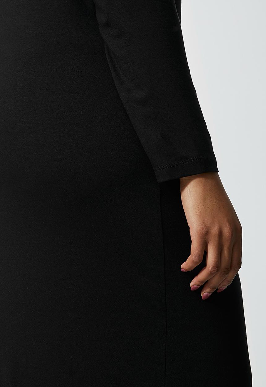 Superbalist - Cut & sew shoulder pad column dress - black