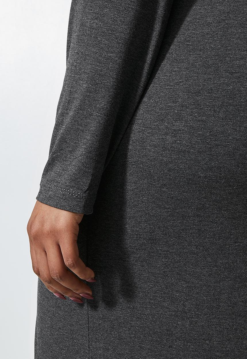 Superbalist - Cut & sew shoulder pad column dress - grey