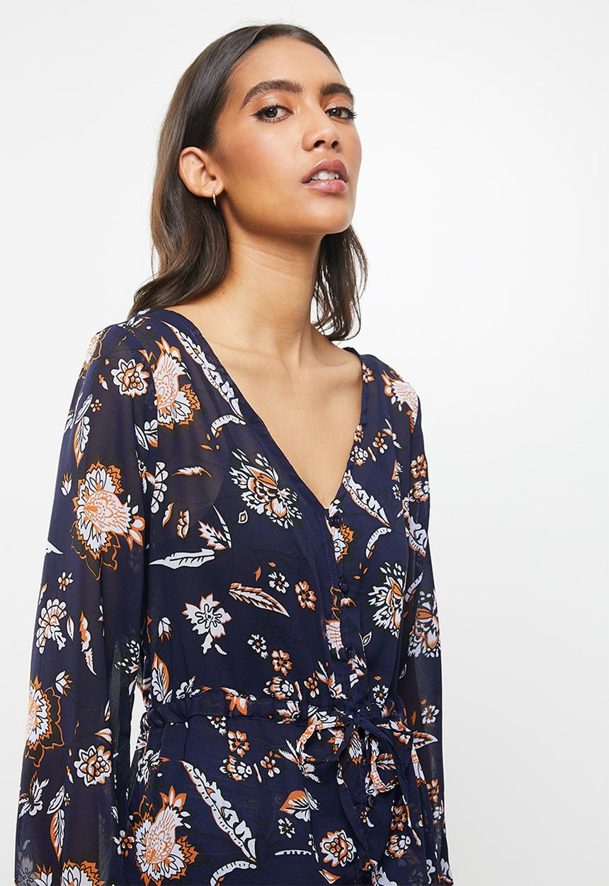 Brave Soul - Sofia dress - navy & orange