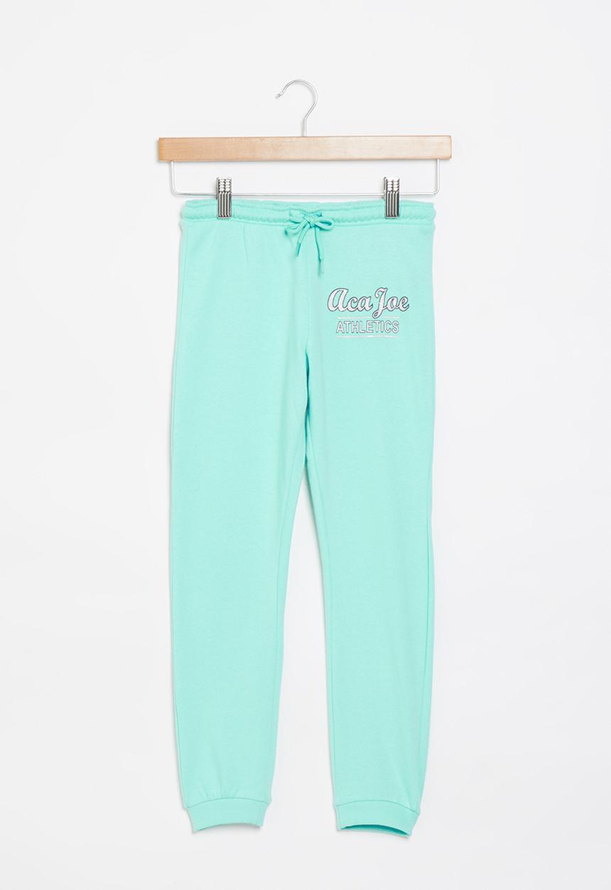 Aca Joe - Pre-girls brushed fleece jogger - aqua