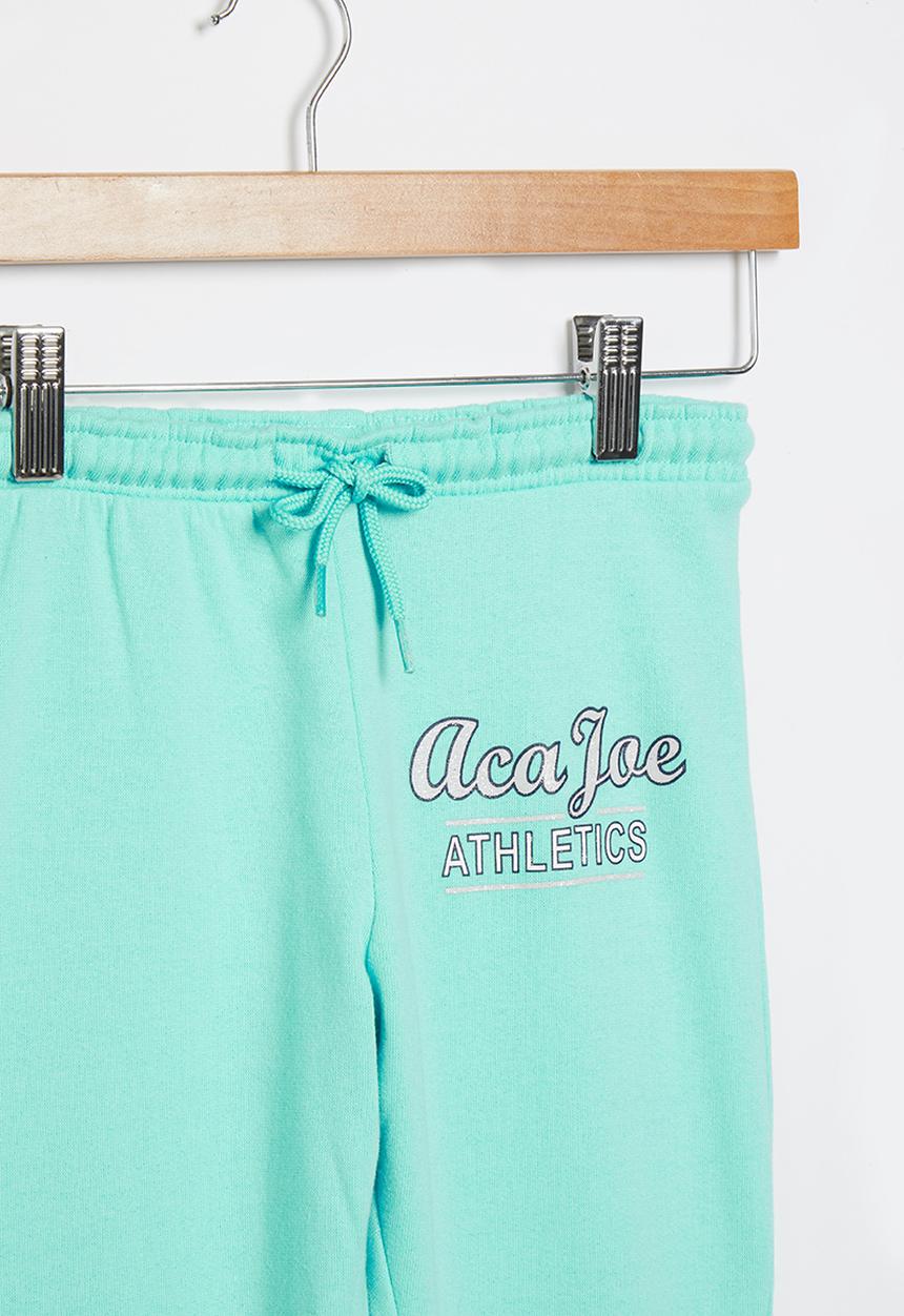 Aca Joe - Pre-girls brushed fleece jogger - aqua