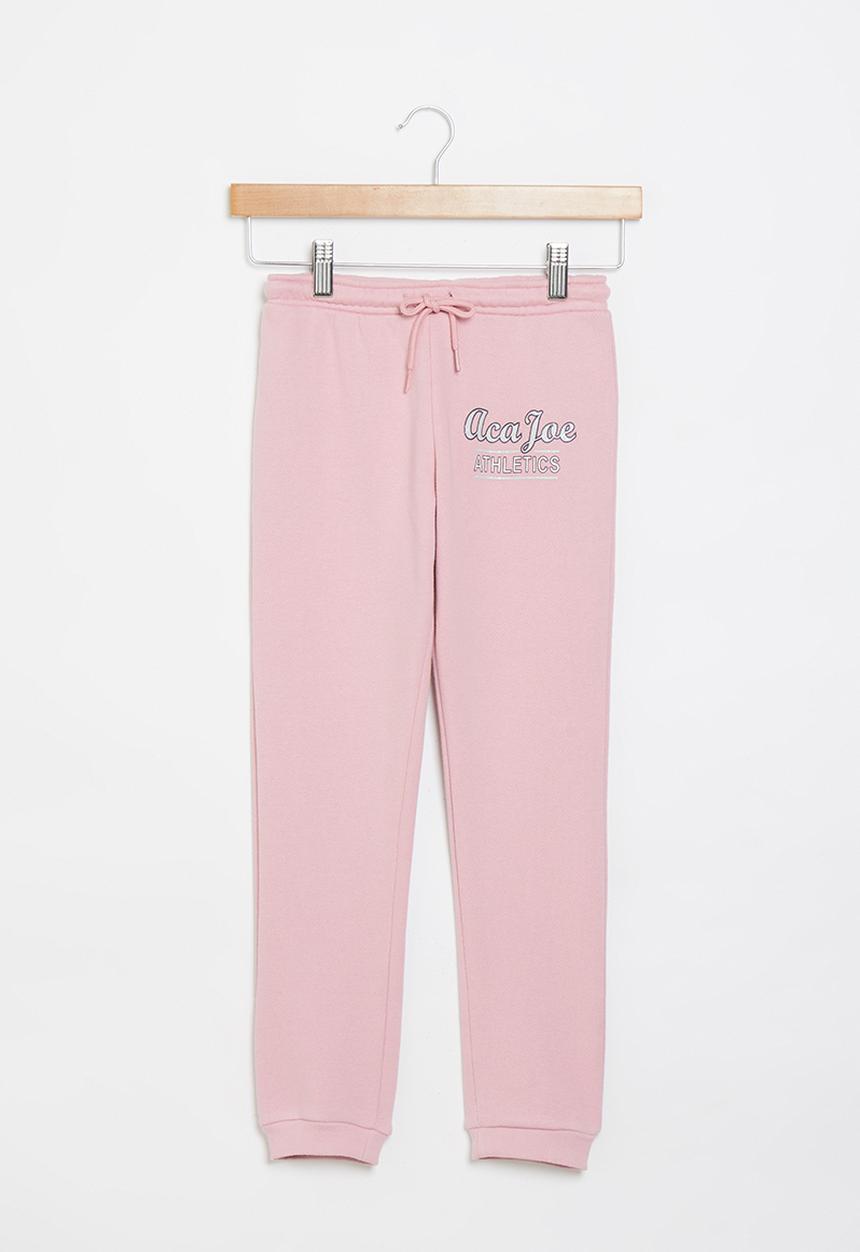 Aca Joe - Pre-girls brushed fleece jogger - blush pink