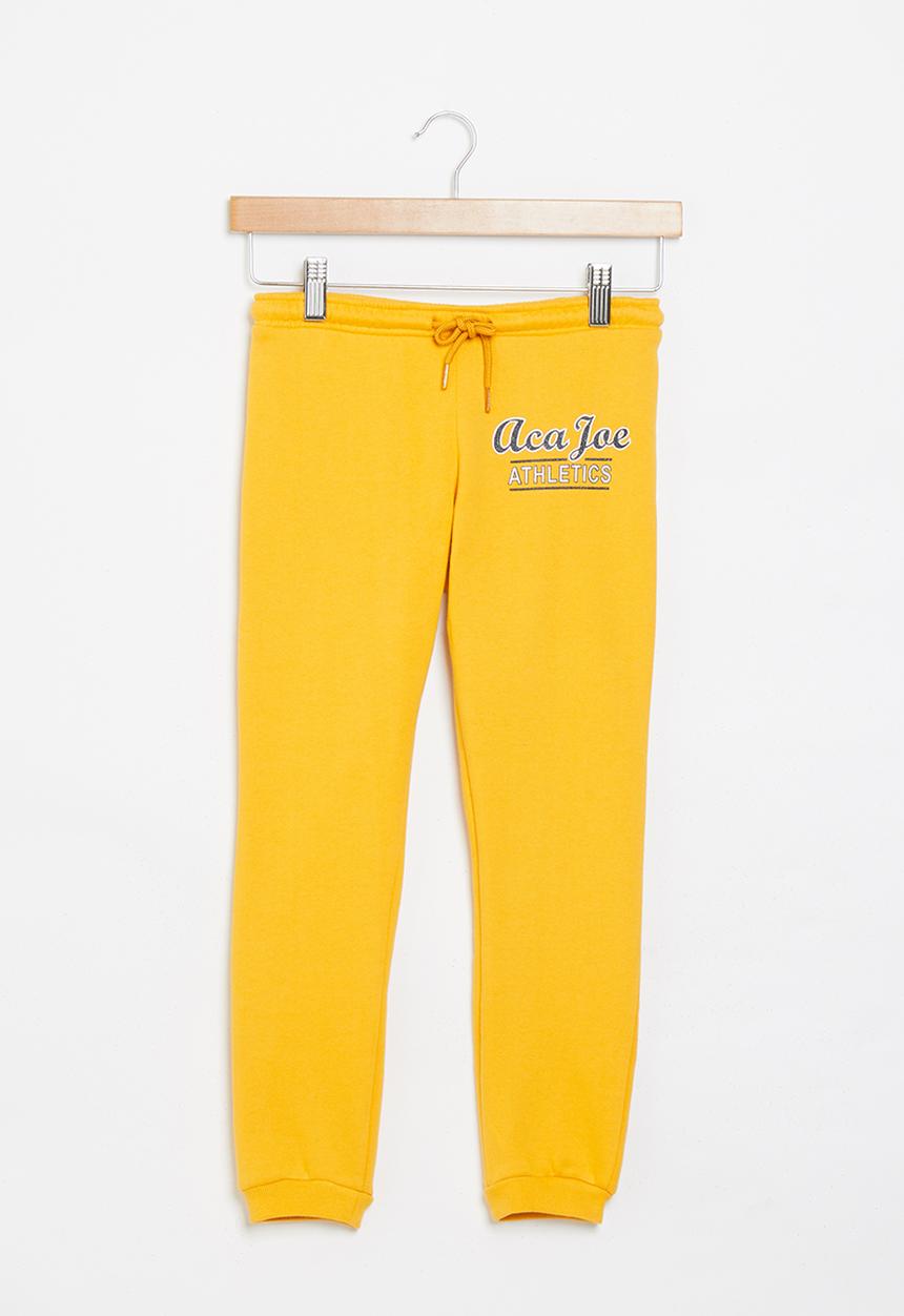 Aca Joe - Pre-girls brushed fleece jogger - ochre