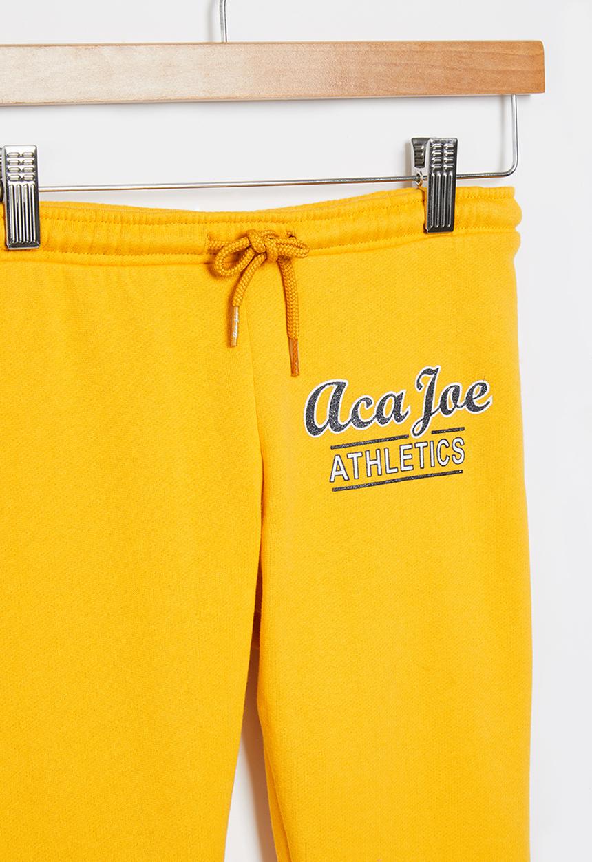Aca Joe - Pre-girls brushed fleece jogger - ochre