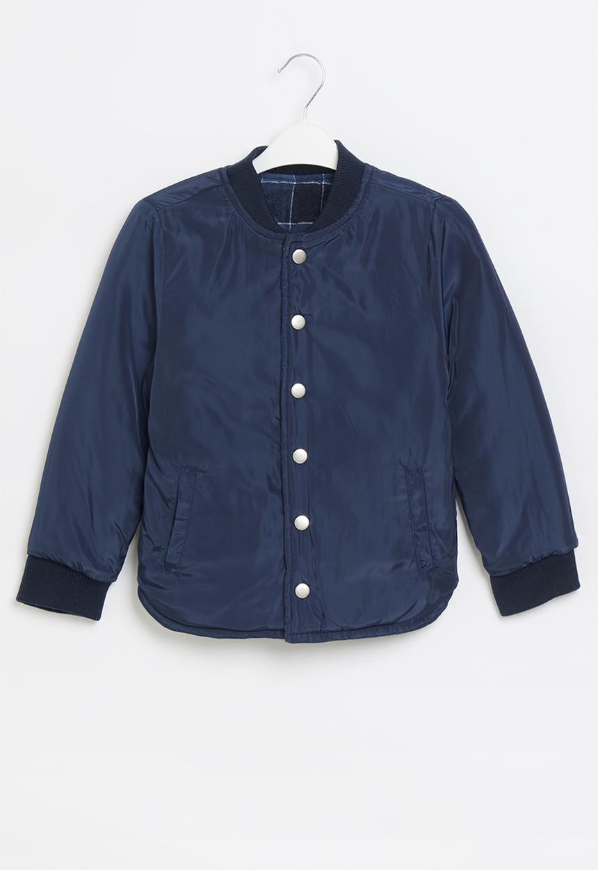 Cotton On - Artie reversible bomber - indigo check