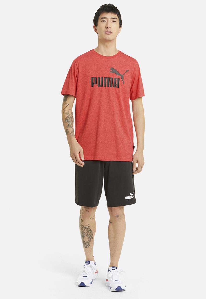 PUMA - Ess heather tee / red