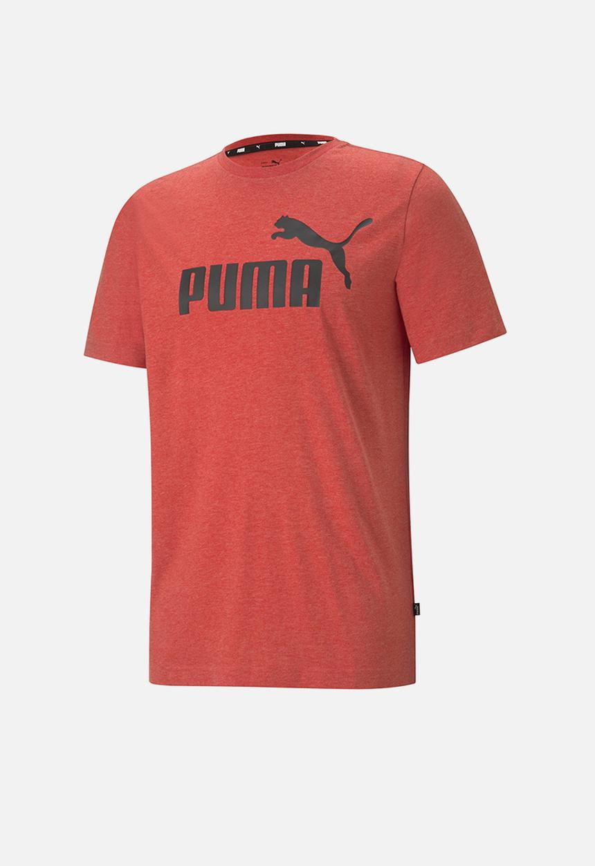 PUMA - Ess heather tee / red
