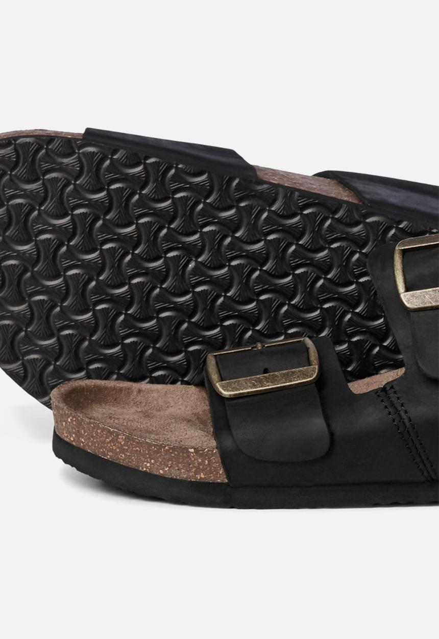 Jack & Jones - Jfwcroxton leather anthracite 20 sts - black 