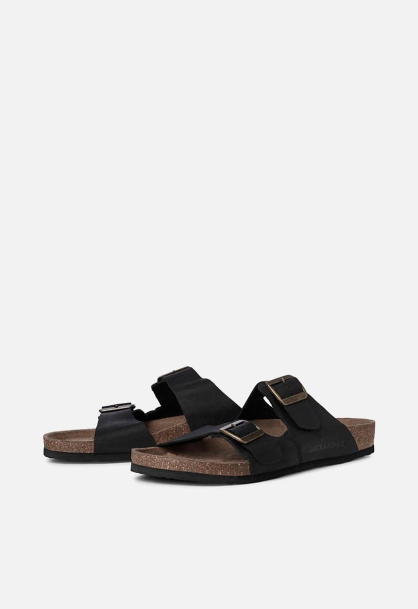 Jack & Jones - Jfwcroxton leather anthracite 20 sts - black 