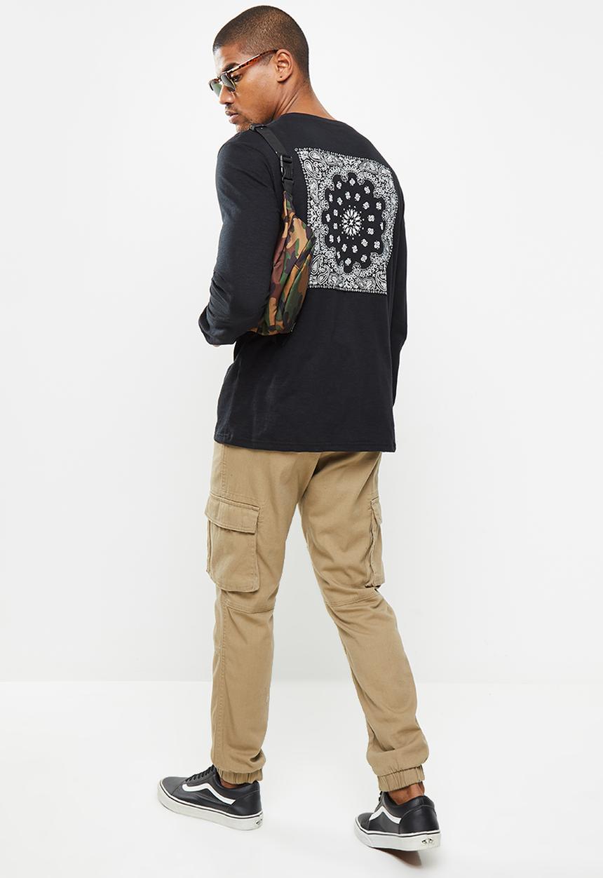 Holmes Bro's - Bandana long sleeve tee - black 