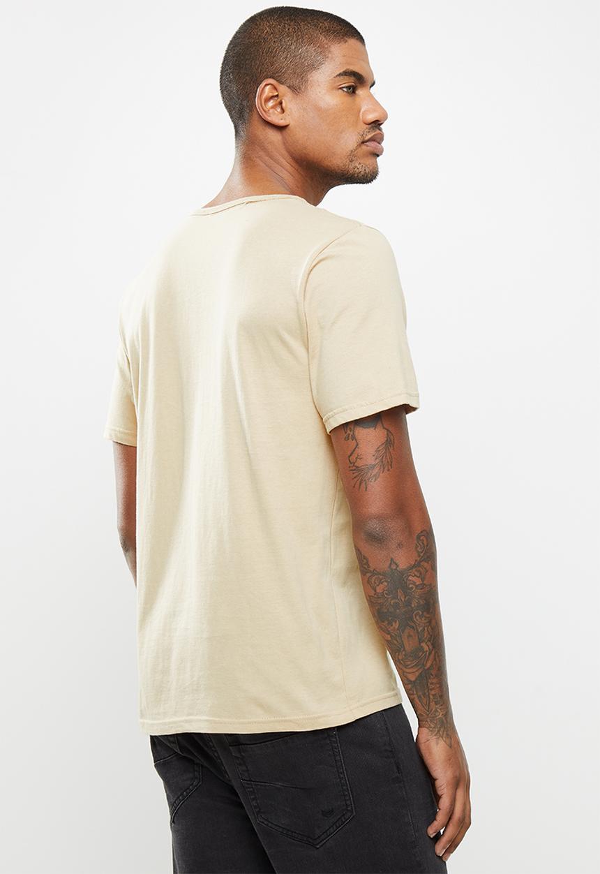 Cotton On - Essential henley T-shirt - beige