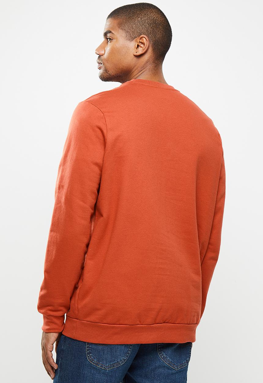 Flyersunion - Brushed fleece crew - burnt orange