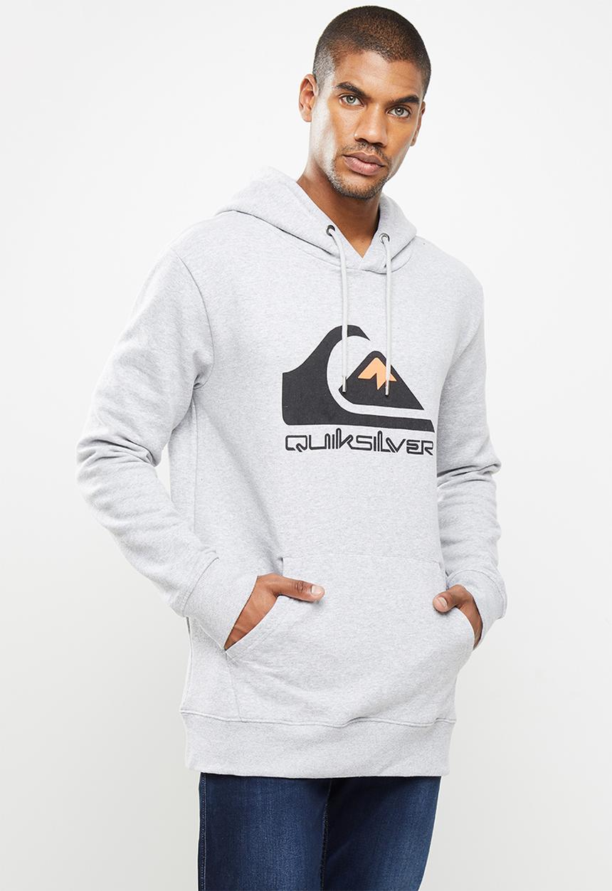 Quiksilver - Comp logo screen hoodie - grey