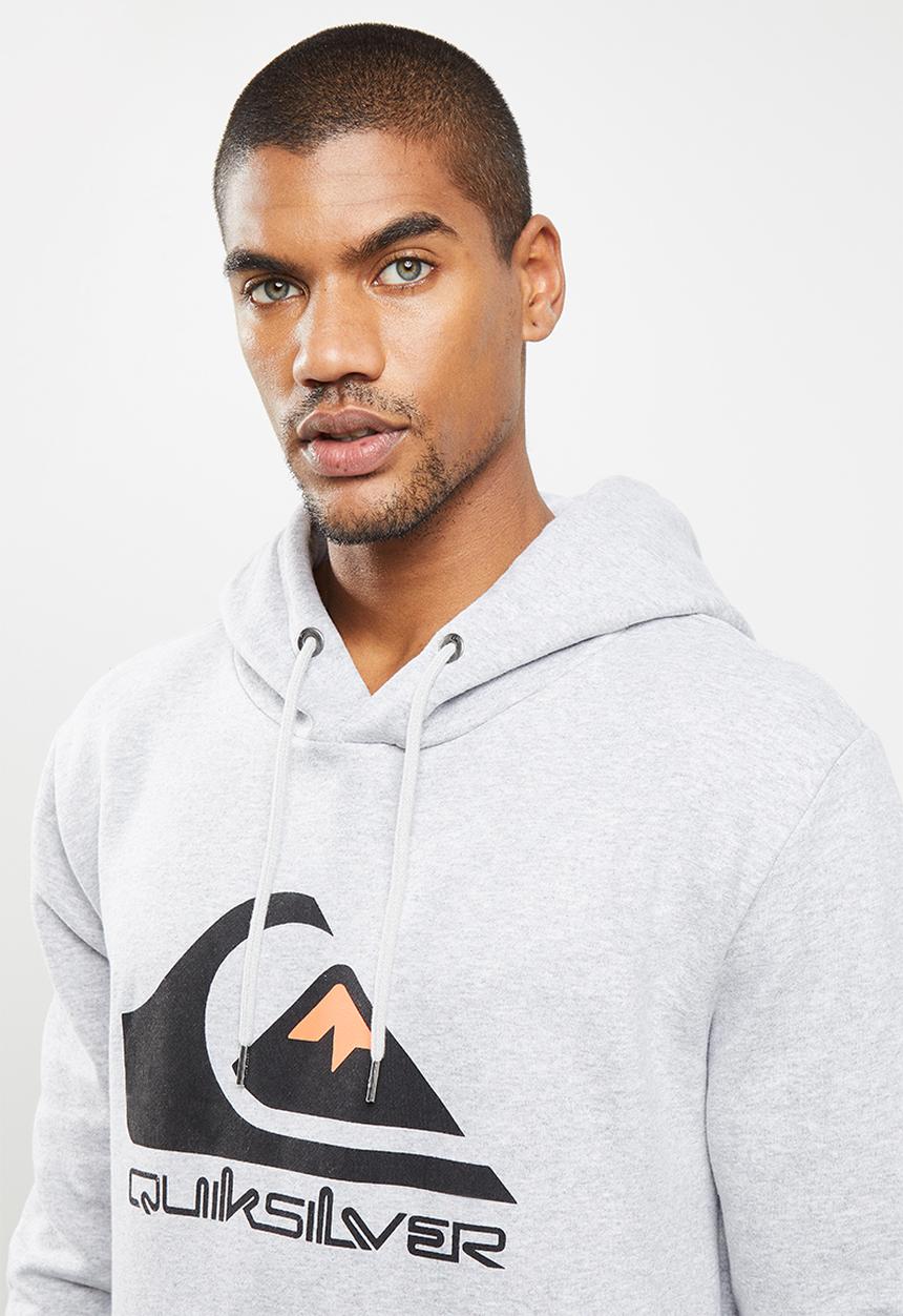 Quiksilver - Comp logo screen hoodie - grey