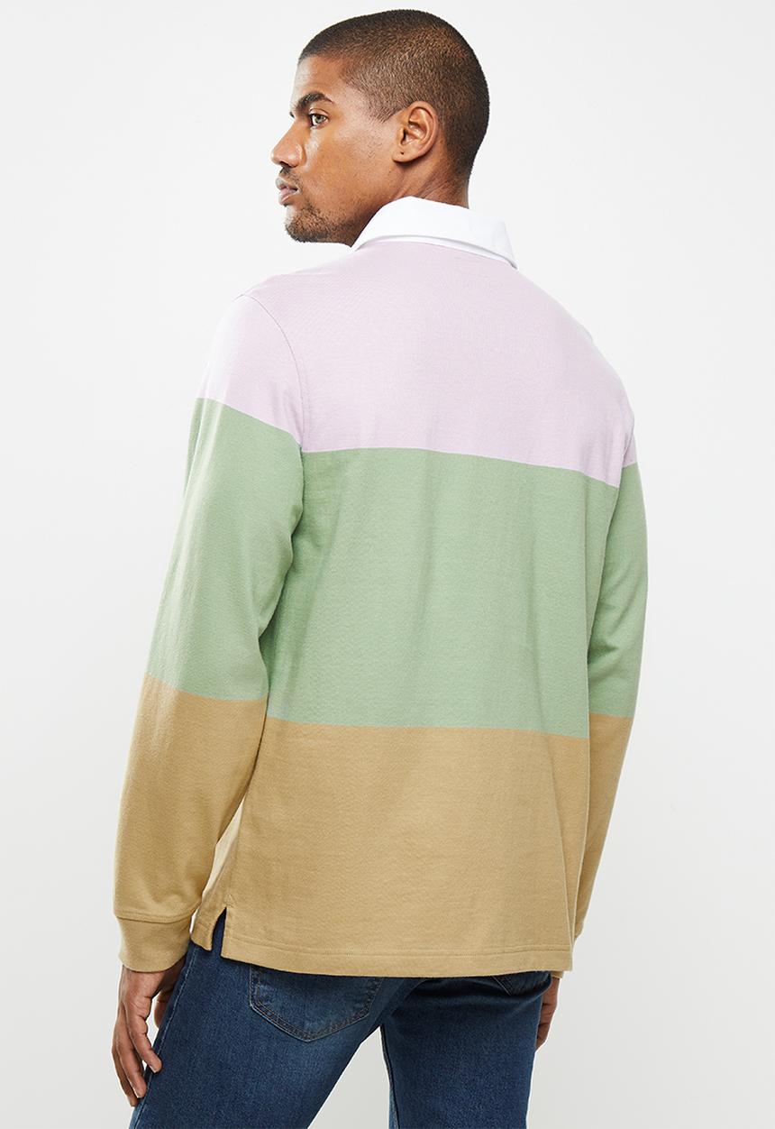 Levi’s® - Long sleeve fashion rugby block stripe lavender f - multi