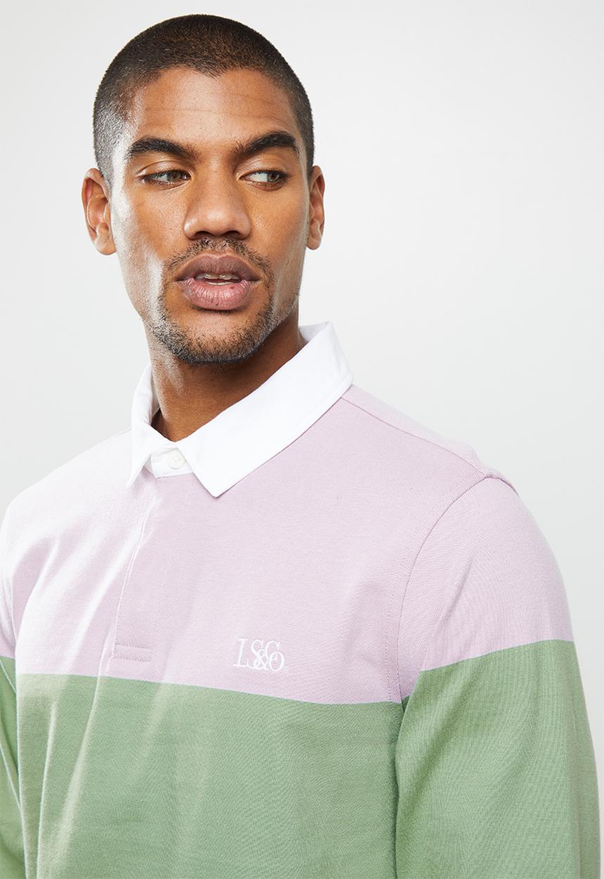 Levi’s® - Long sleeve fashion rugby block stripe lavender f - multi