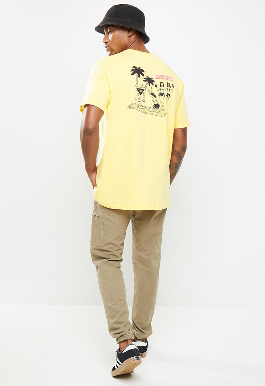 Billabong  - Bless the booze tee - light yellow