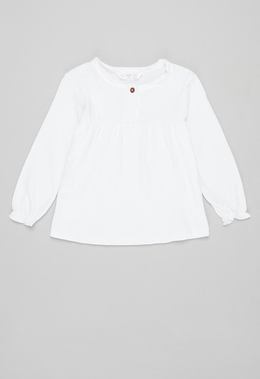 MANGO - T-shirt brillo - white 