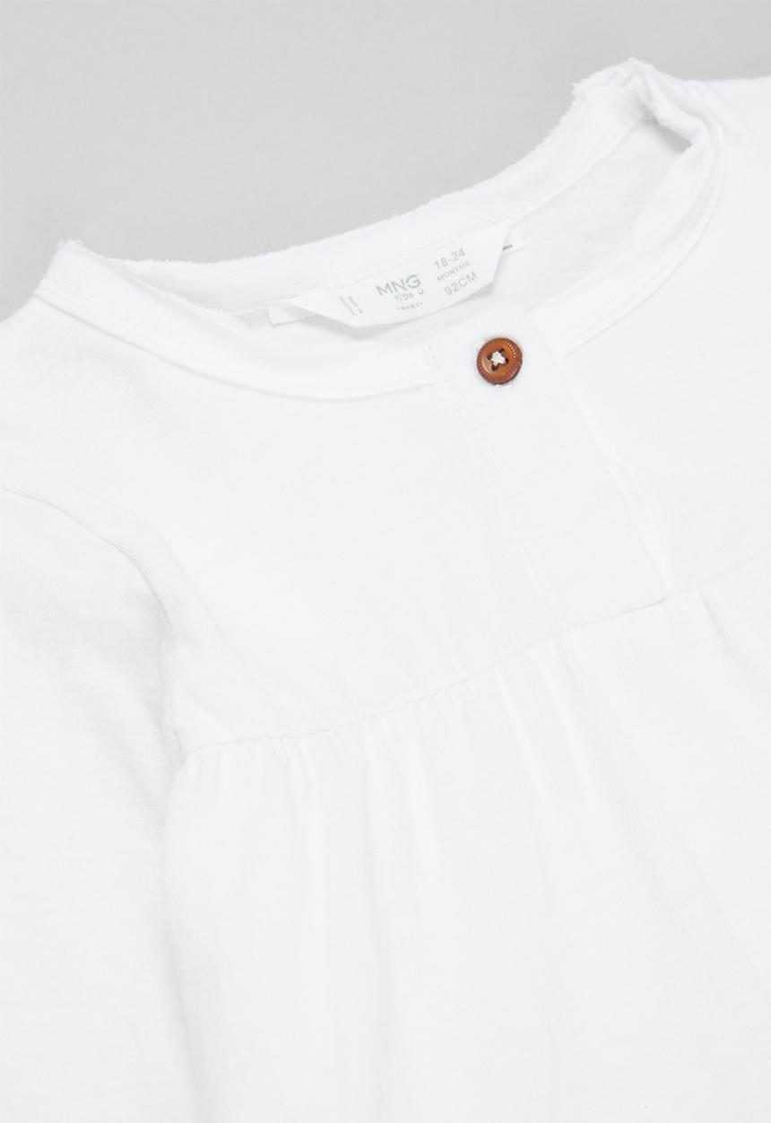 MANGO - T-shirt brillo - white 