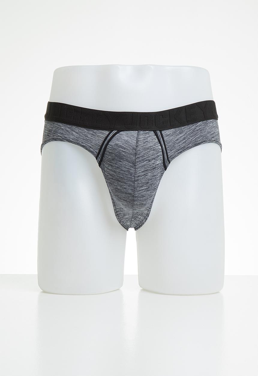 Jockey - Salt and pepper 1 pack brief - grey