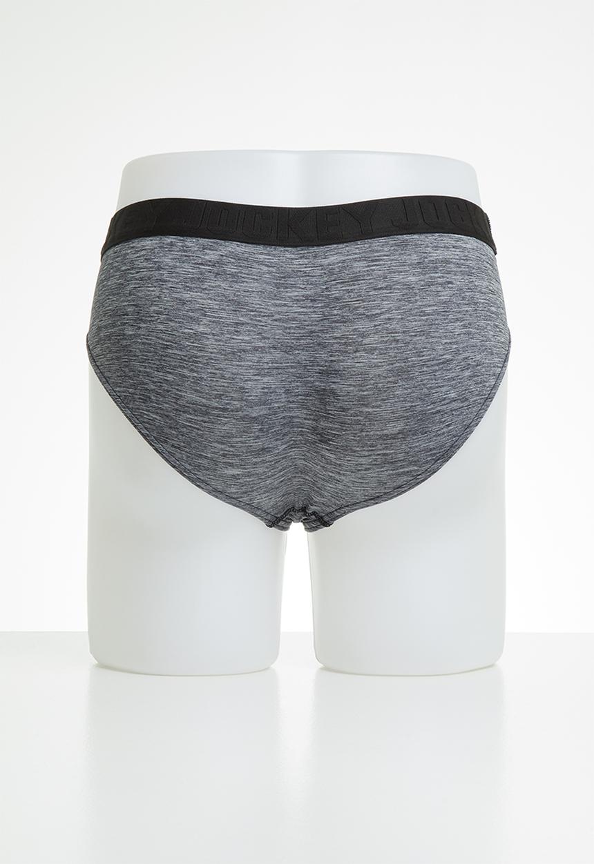 Jockey - Salt and pepper 1 pack brief - grey