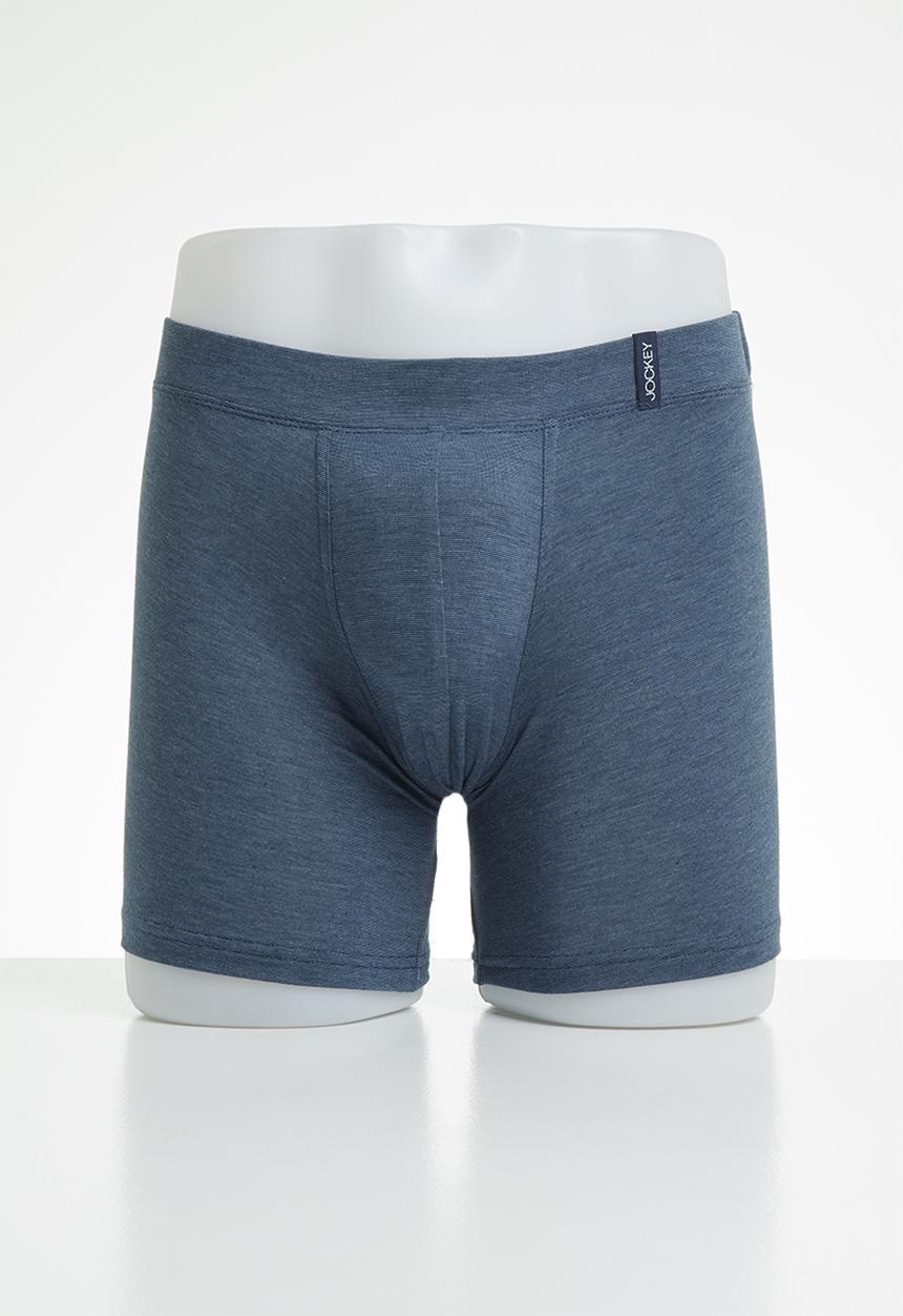 Jockey - Luxury bliss longer leg pouch trunk 1 pack - blue