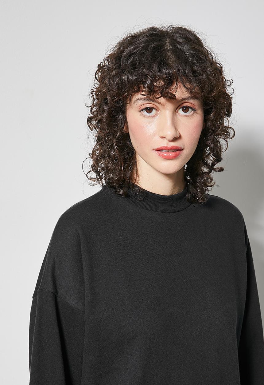Superbalist - Cosy dropped waist dress with tier - black