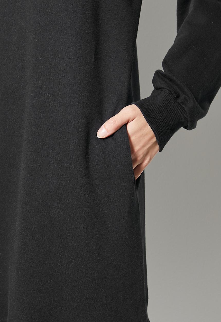 Superbalist - Cosy dropped waist dress with tier - black
