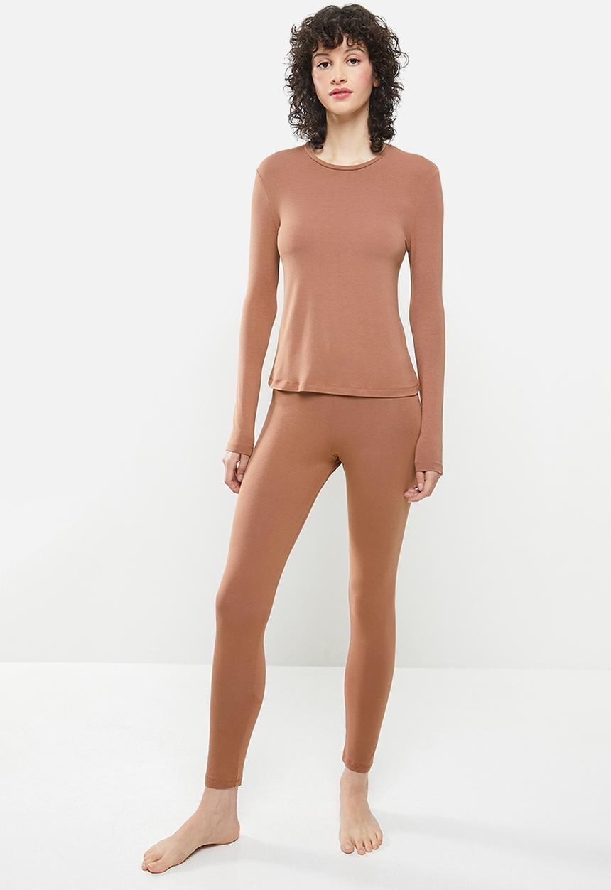 Superbalist - Slim fit sleep set - terracotta