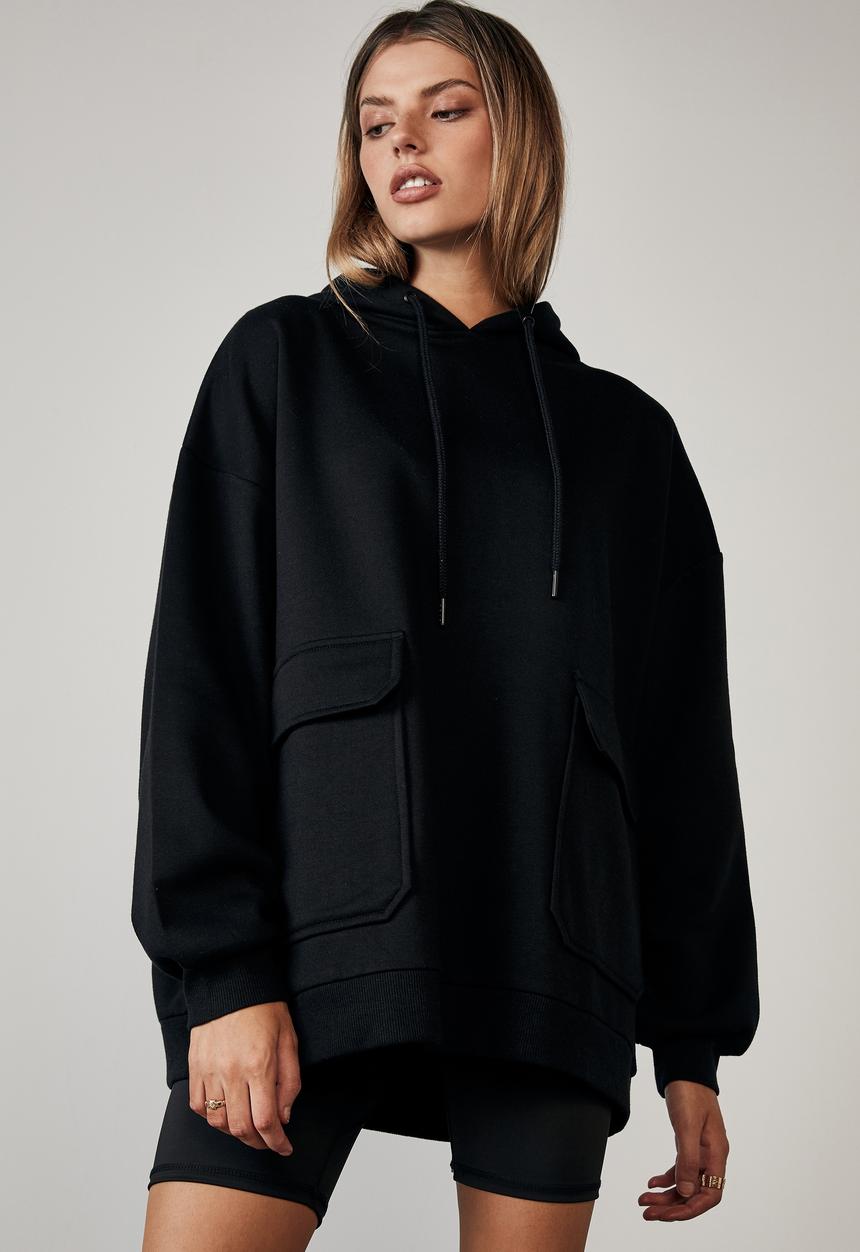 Factorie - Utility hoodie - black