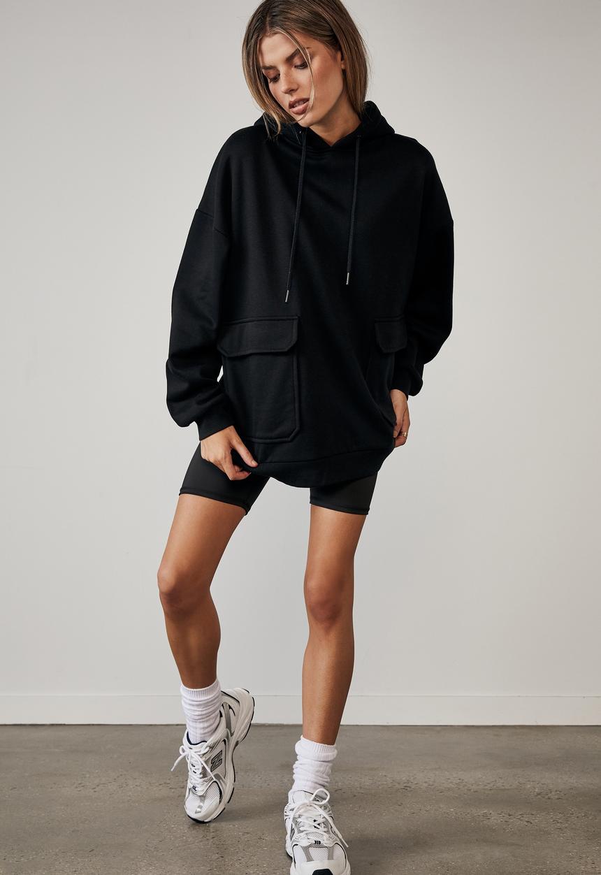 Factorie - Utility hoodie - black