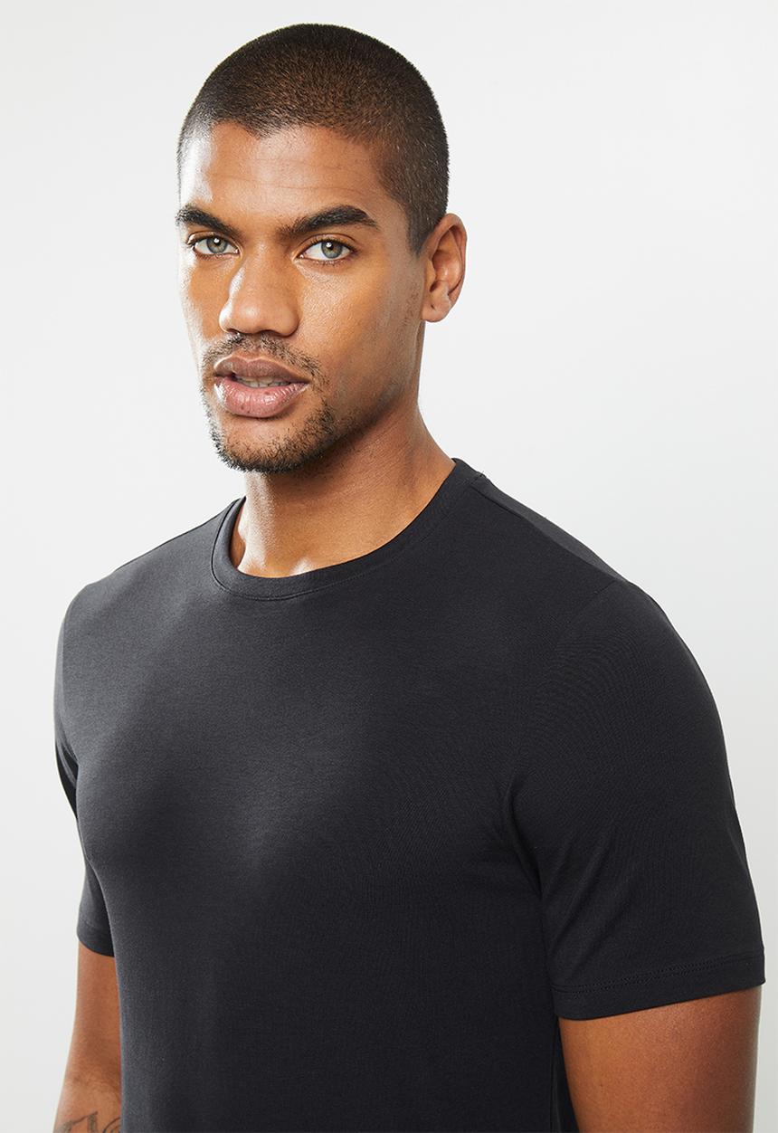 Only & Sons - Basic life slim o-neck 3 pack - black