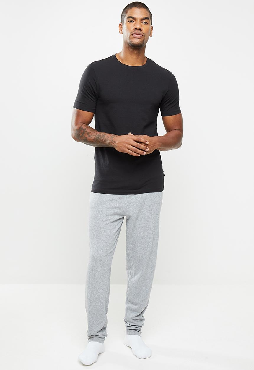 Only & Sons - Basic life slim o-neck 3 pack - black