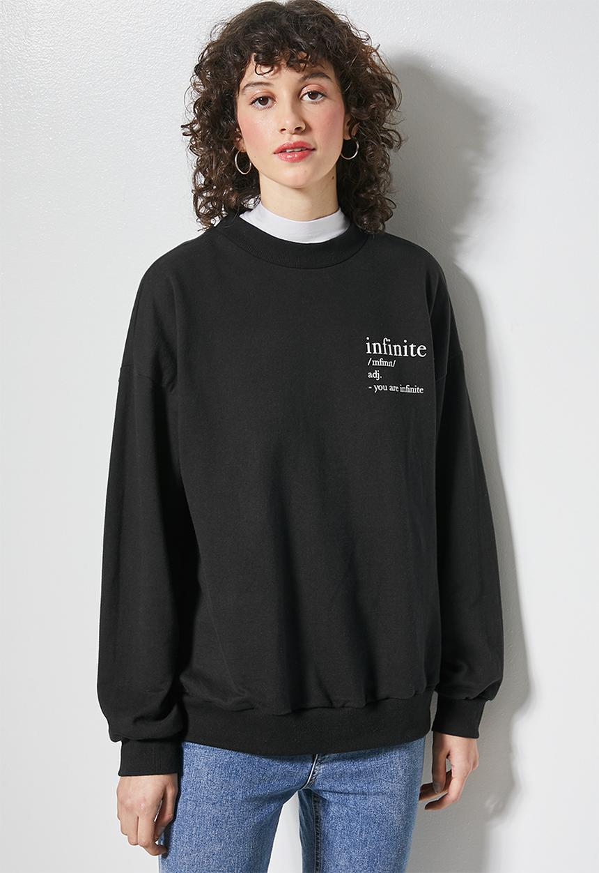 Superbalist - Slogan crew sweat - black